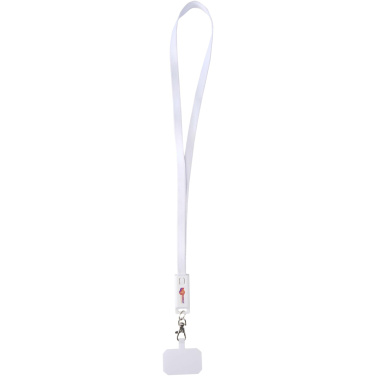 Logo trade promotional products image of: Franz recycled plastic smartphone lanyard with built-in data sync and 65W fast charge 5-in-1 cable
